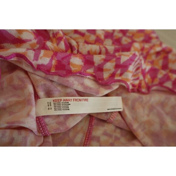 Free People Movement OB1137901 Women's Sz M Pink High Jump Printed L/S Mesh Top - Picture 7 of 9